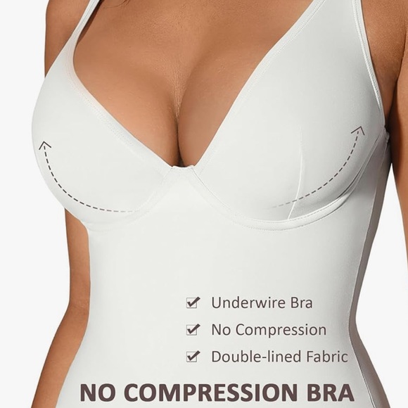 FEELINGIRL white underwire shapewear thong Bodysuit size XL NWT - Picture 4 of 6